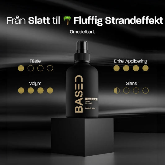 Havssaltspray egenskaper - strandeffekt, textur och volym för herrfrisyr