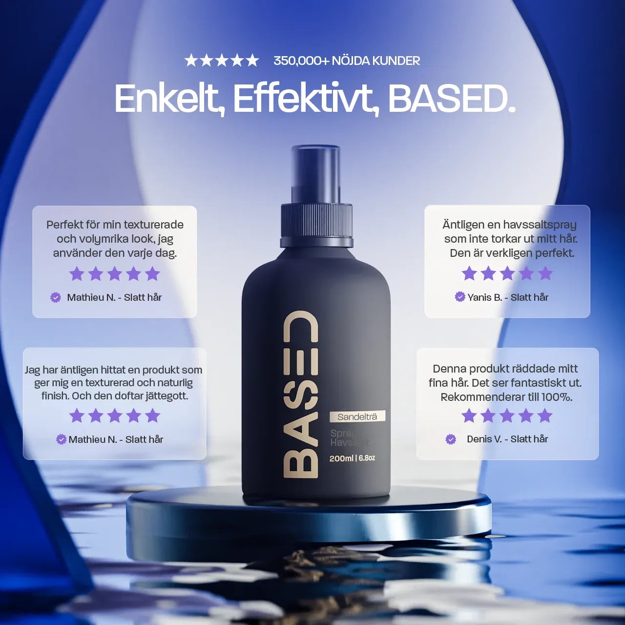BASED havssaltspray kundrecensioner - 5 stjärnor omdömen