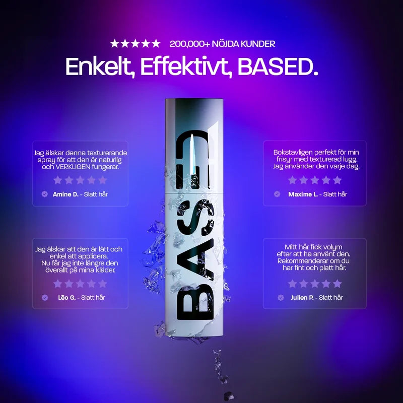 BASED texturerande spray kundrecensioner - 5 stjärnor omdömen